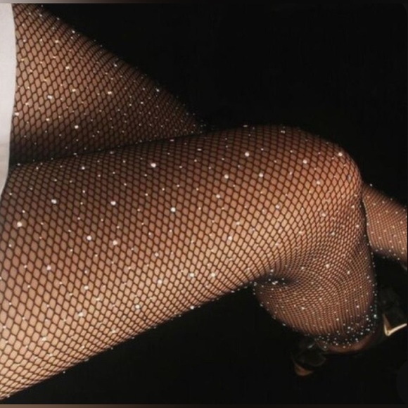 ✨Brand New Black Rhinestone Fishnets - Picture 2 of 4